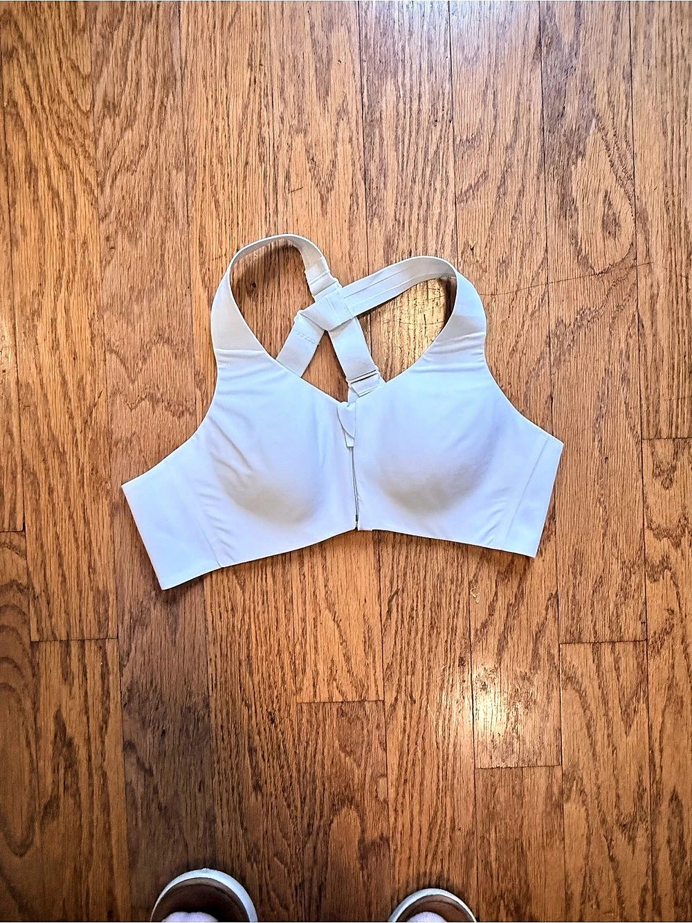 Knix Catalyst Front Zip Sports Bra White Size 1